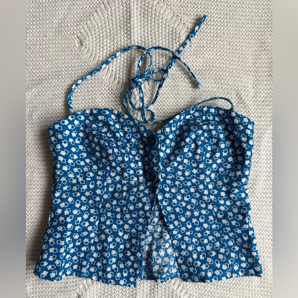 Reformation Blue and White Floral Skirt Set - Picture 4 of 4